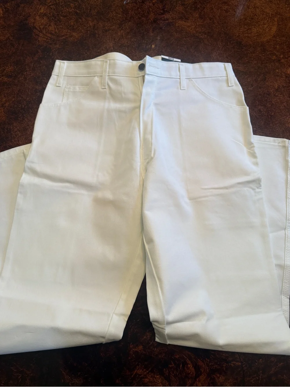 Dickies Men's Relaxed Fit White Utility Work Jeans